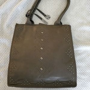 Lucky grey leather purse